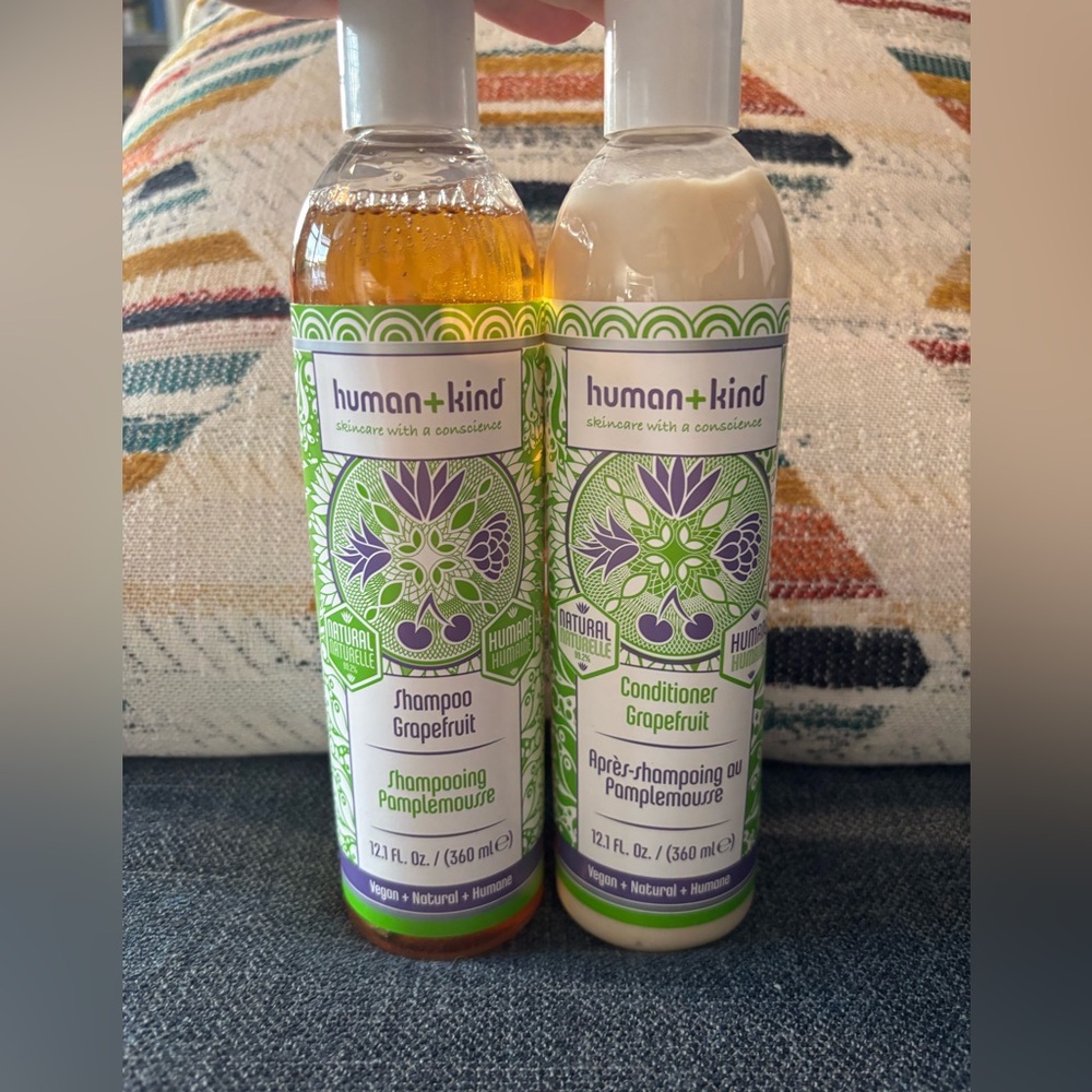 Humankind Grapefruit Shampoo & Conditioner Set each bottle 12.1 fl oz BRAND NEW